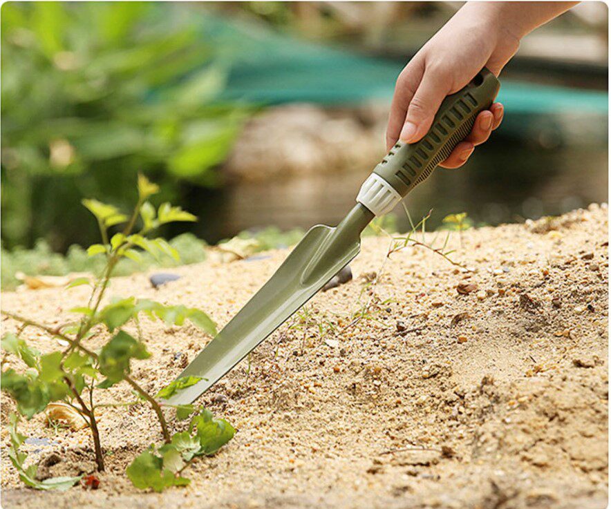 沃施家用铲子翻土园艺工具加长长窄型栽花除草铲子