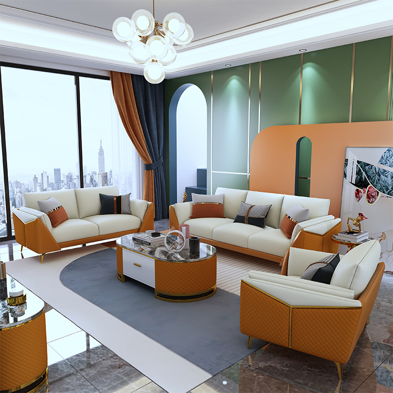 简约后现代北欧小户型客厅轻奢三防免洗科技布布艺沙发2020年新款