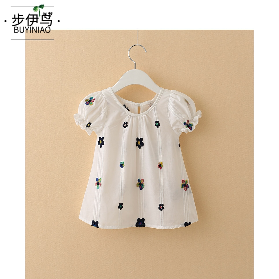 2020夏季新款女童短袖恤小童装圆领13岁宝宝t恤