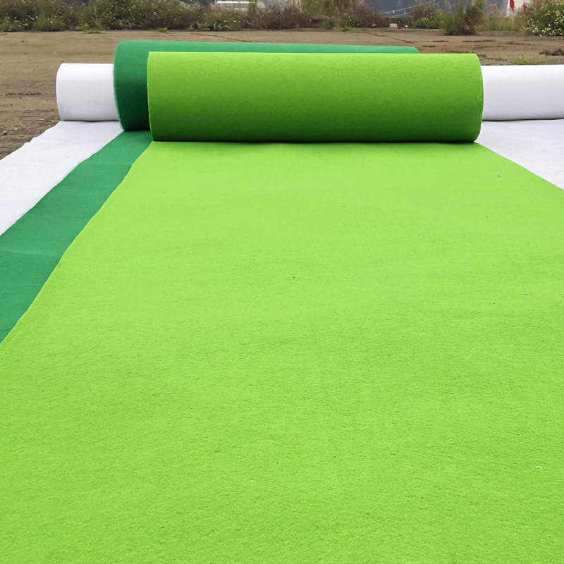 地毯绿色展览一次性展会平面芥末绿活动地毯