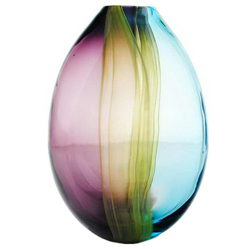 样板房别墅装饰紫色玻璃花瓶玄关客厅创意艺术花瓶