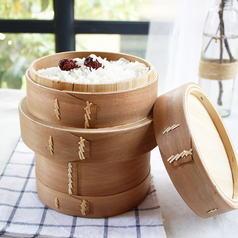 黄一府千年传承柳杉蒸饭木桶蒸笼大小饭甑家用餐具笼