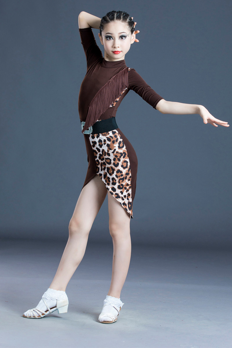 秋季女童少儿拉丁舞规定练功表演演艺考考考级拉丁舞演出服