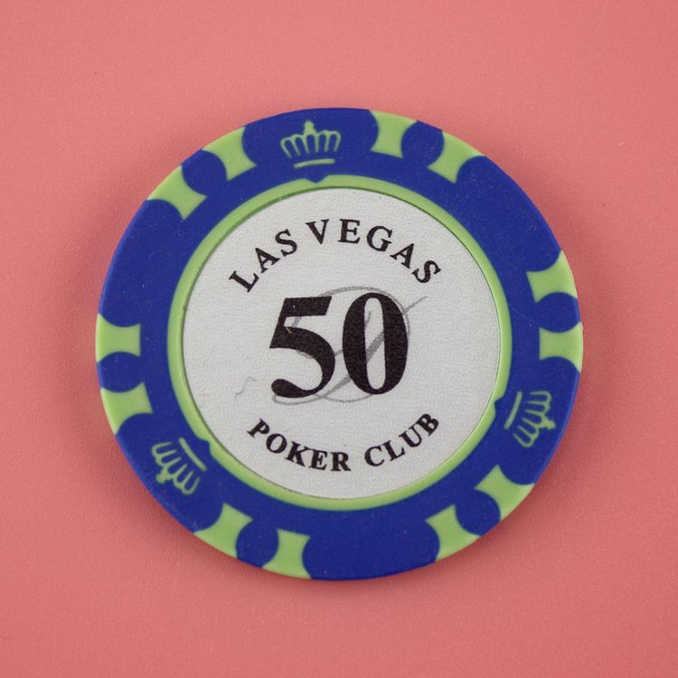 拉斯维加斯14克高档黏土德州扑克牌筹码百家乐套装麻将筹码币