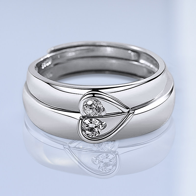 情侣钻开结婚调节可调开口仿真戒指道具求婚戒指