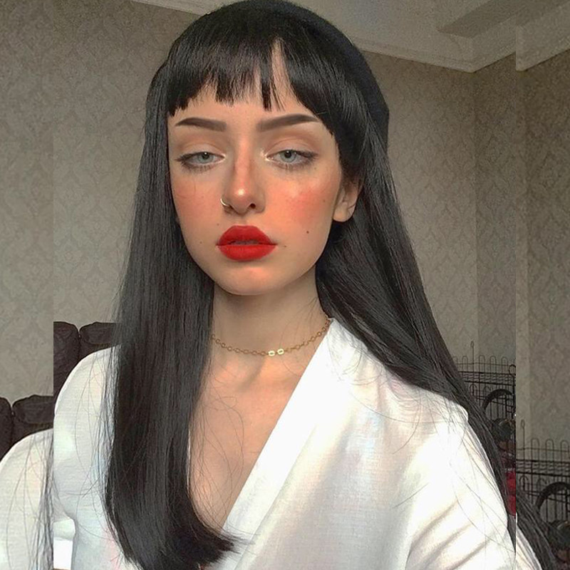 假发女黑长直蓬松自然网红发型抖音同款气质整顶假发