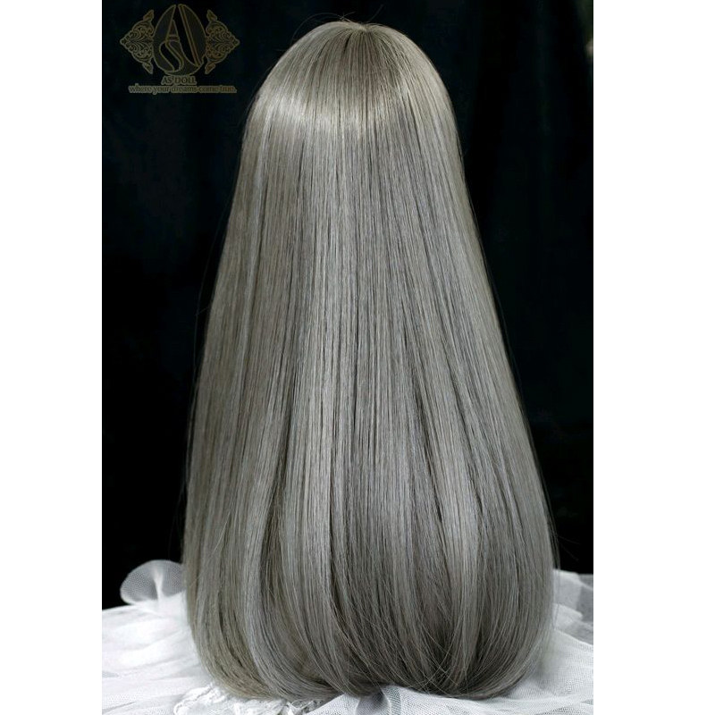 欧美进口假发cos波浪刘海奶奶美女银灰色卷发日常整顶假发