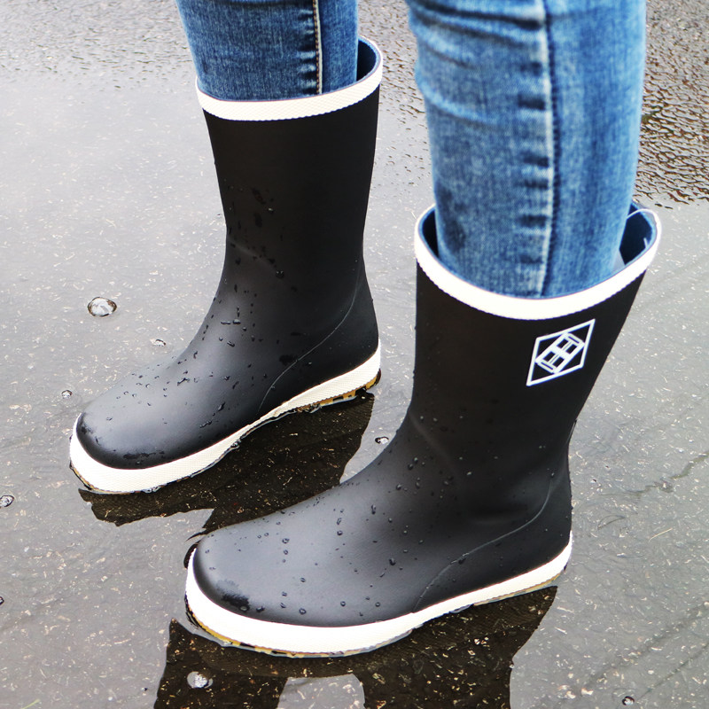 春夏外穿雨鞋男女中筒平底水鞋钓鱼防滑马丁雨鞋
