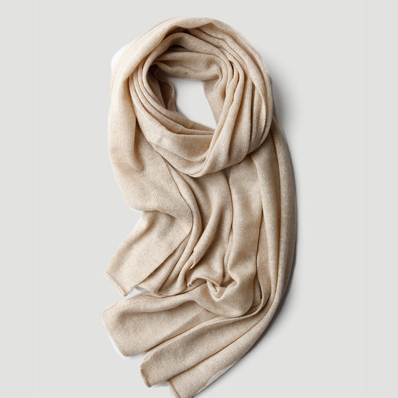 纯色平纹针织100纯山羊绒围巾披肩女冬季男士内蒙古gobi高端高档