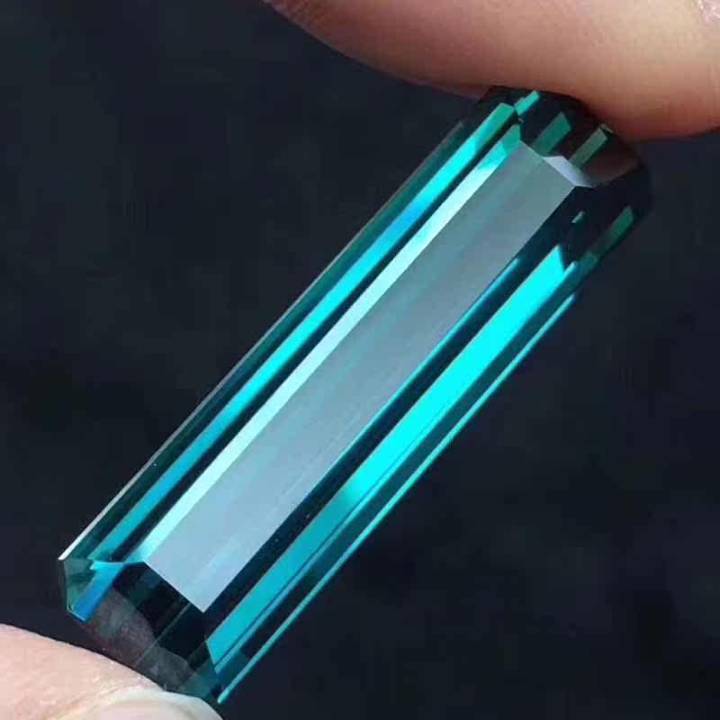 裸石魅晶天然碧玺戒面净体长方形吊坠项坠镶嵌项坠