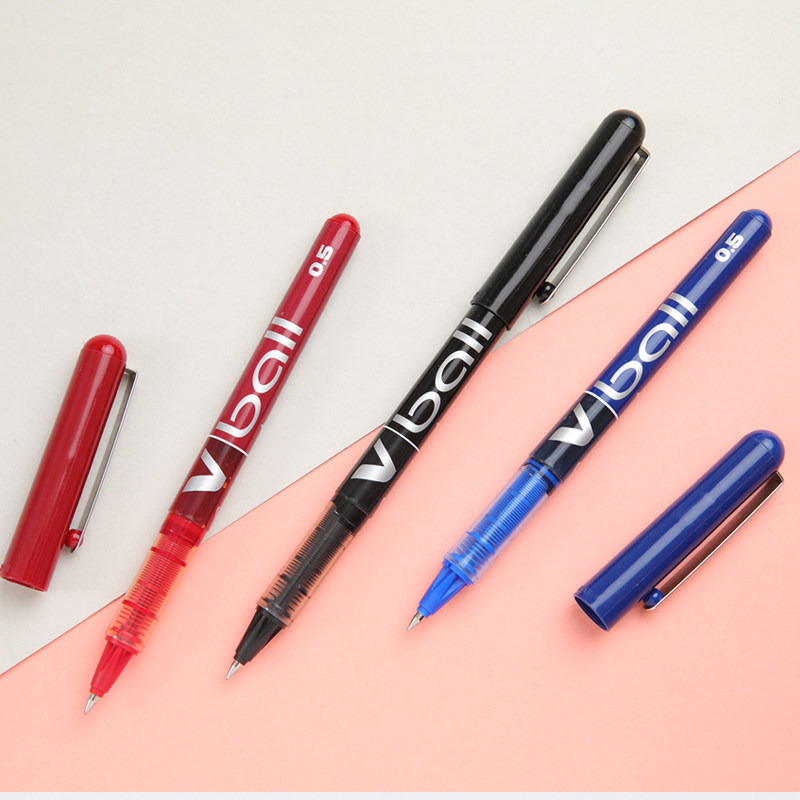 日本百乐pilot bl-vb5中性笔v ball直液式签字笔走珠笔签名0.5mm