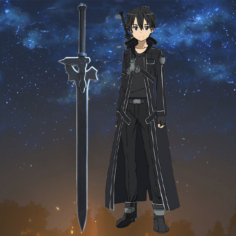 刀剑神域武器周边桐人cos黑剑阐释释者逐暗cosplay配件