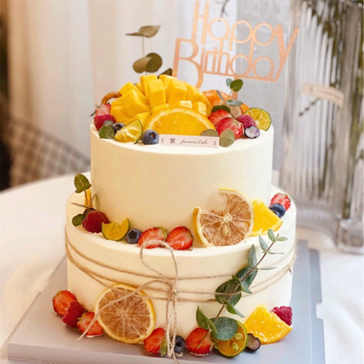 奶油网红实体双层水果生日庆典公司动物蛋糕新鲜生日蛋糕