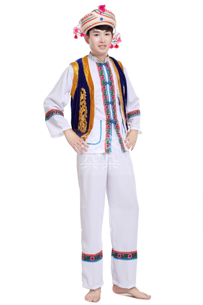 彩衣朵朵白族服装舞台服饰葫芦演奏舞蹈演出民族服饰民族服装