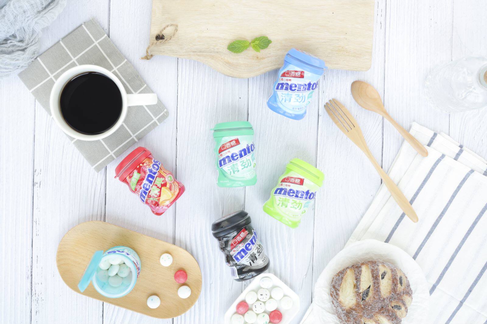 曼妥思清劲夹心无糖口香糖56g6罐装薄荷糖约会接吻糖果随身携带