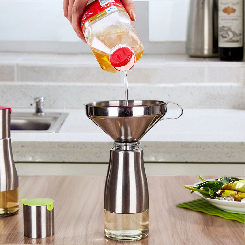 漏斗不锈钢漏油斗香肠厨房油斗家用大口径倒油器酒漏斗