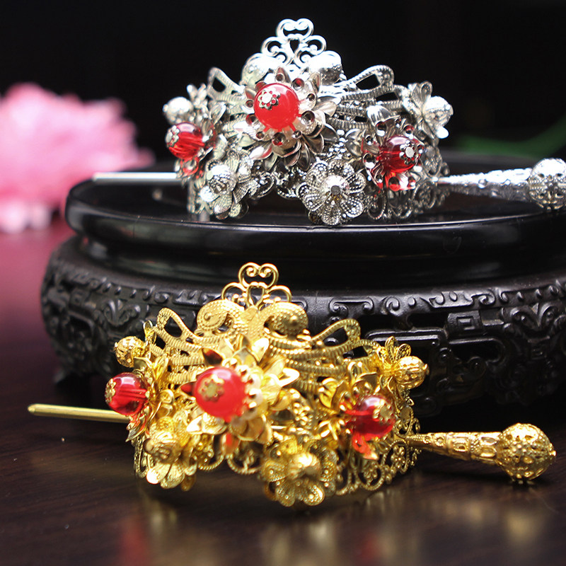 古装男士头冠发簪饰品影视武侠造型发冠古风cos发饰男头饰插梳