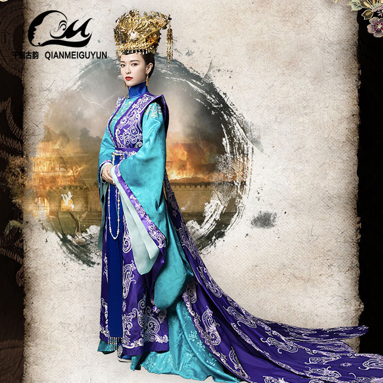 新品唐嫣同太后皇后高贵奢华款汉锦绣未央未央李未央民族服装