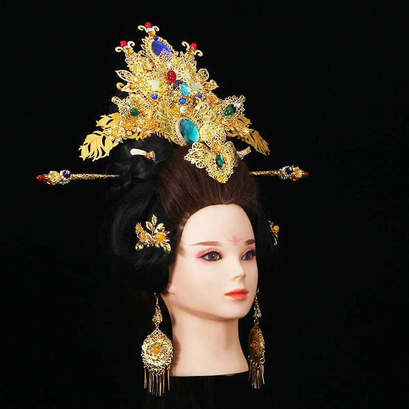 影楼古装定乾乾坤头饰皇后贵妃演出造型套装发饰