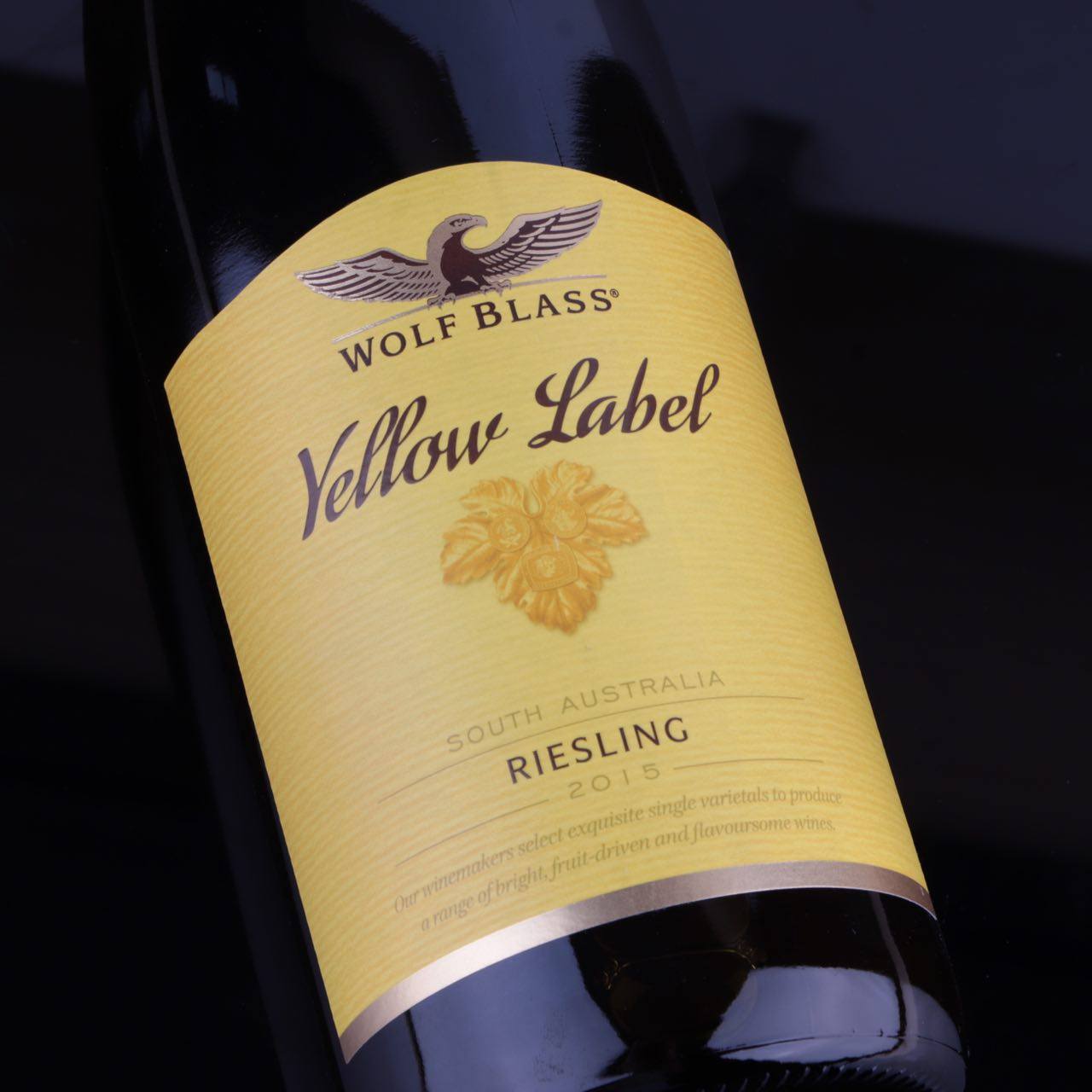 禾富纷赋黄牌雷司令白葡萄酒澳洲原瓶进口wolfblass干白静态葡萄酒