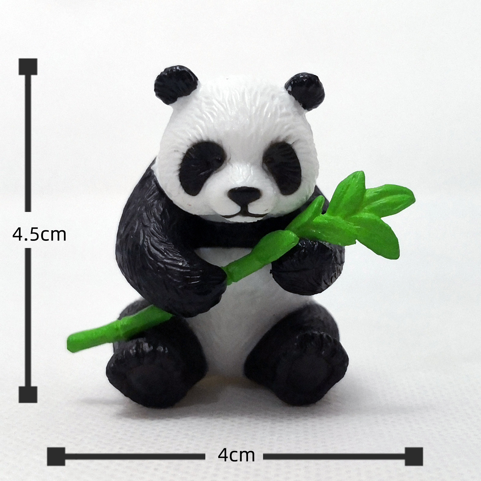 非纸模型小熊猫实心塑料材质景观汽车摆件可爱手办