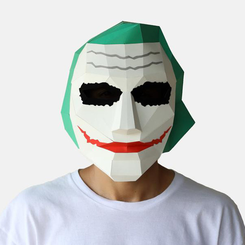 小丑杰克可穿穿戴成人舞会拍抖音视频头套霸气动漫游戏纸模