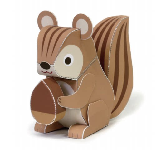 满35元包邮森林的朋友动物模型手工制作纸模型diy3d模型