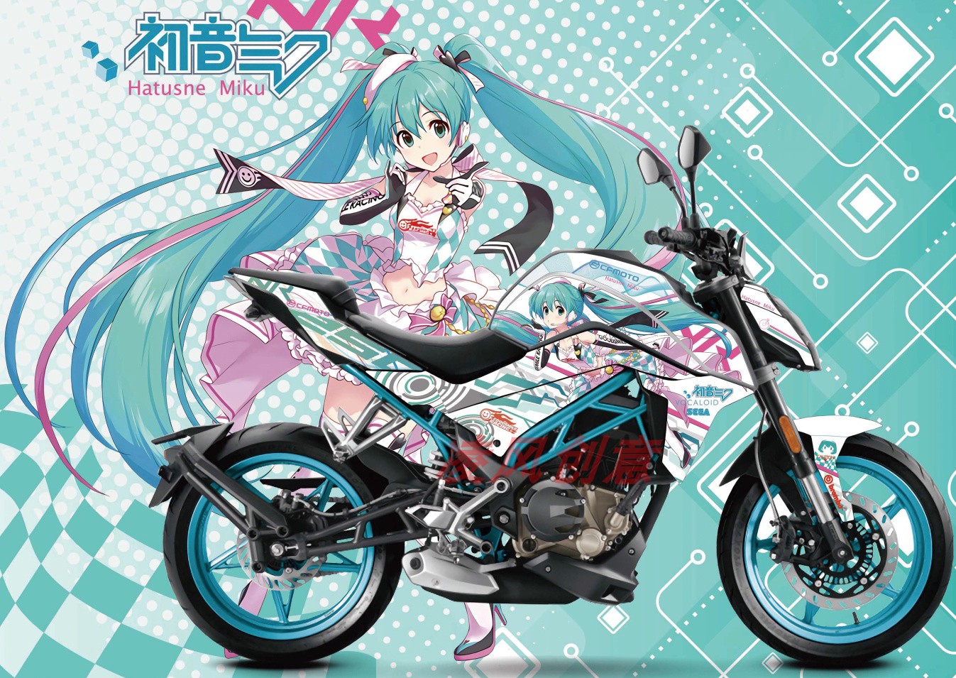 贴纸适用于春风250nk初音未来贴花全车网红车贴贴纸