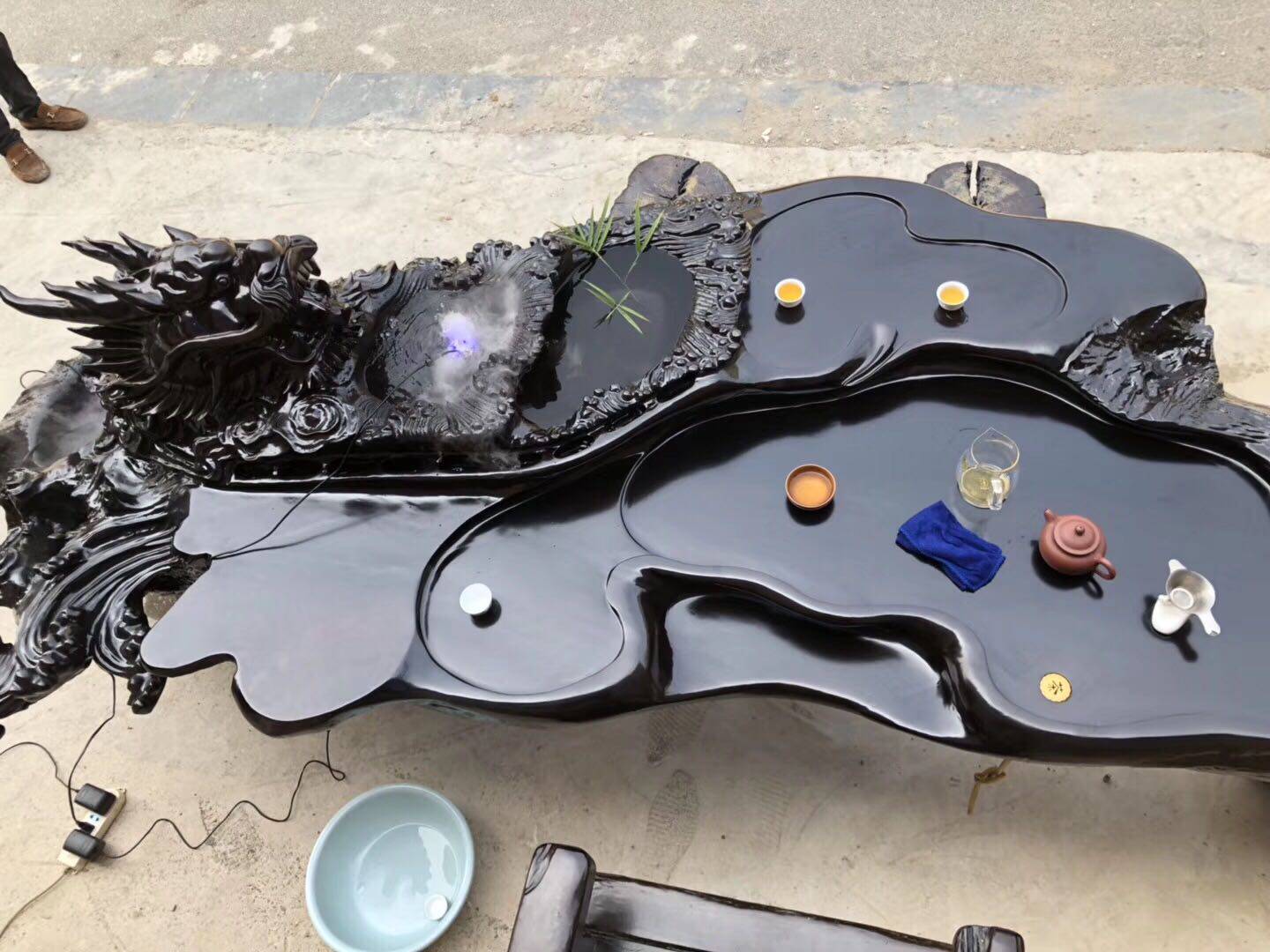 茶台茶桌铁力乌木实木树根家用原木阴沉手工茶盘