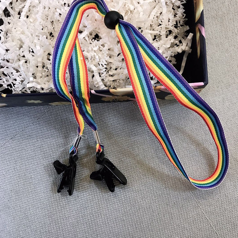 防风帽子绳夏鸭舌帽骑车空顶遮阳帽塑料夹子绳扣帽子