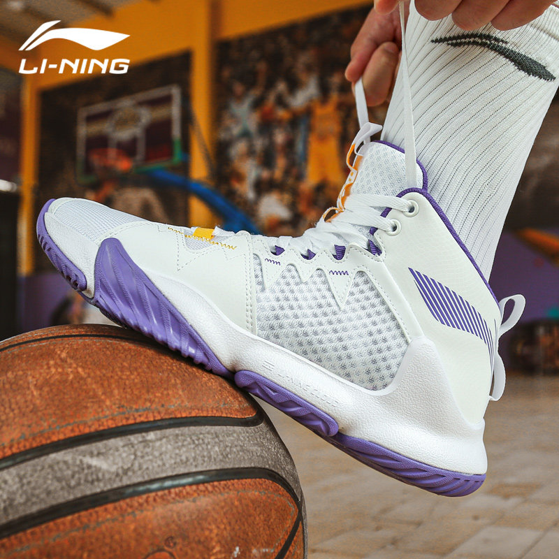 篮球球鞋李宁暴风男鞋2022秋季新款中高音速篮球鞋