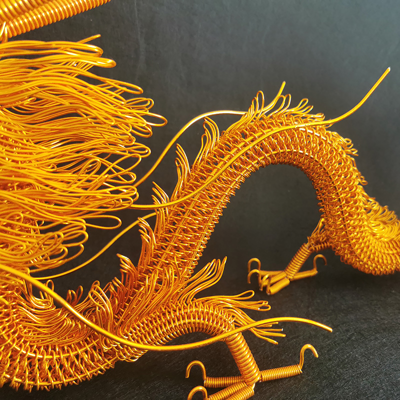 特色铝线手工艺品金属金属丝丝制品客厅摆设编织金色摆件