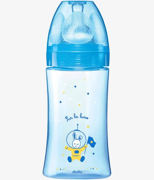 现货法国dodie多迪聚丙烯宽口胀气三角变速流量奶瓶