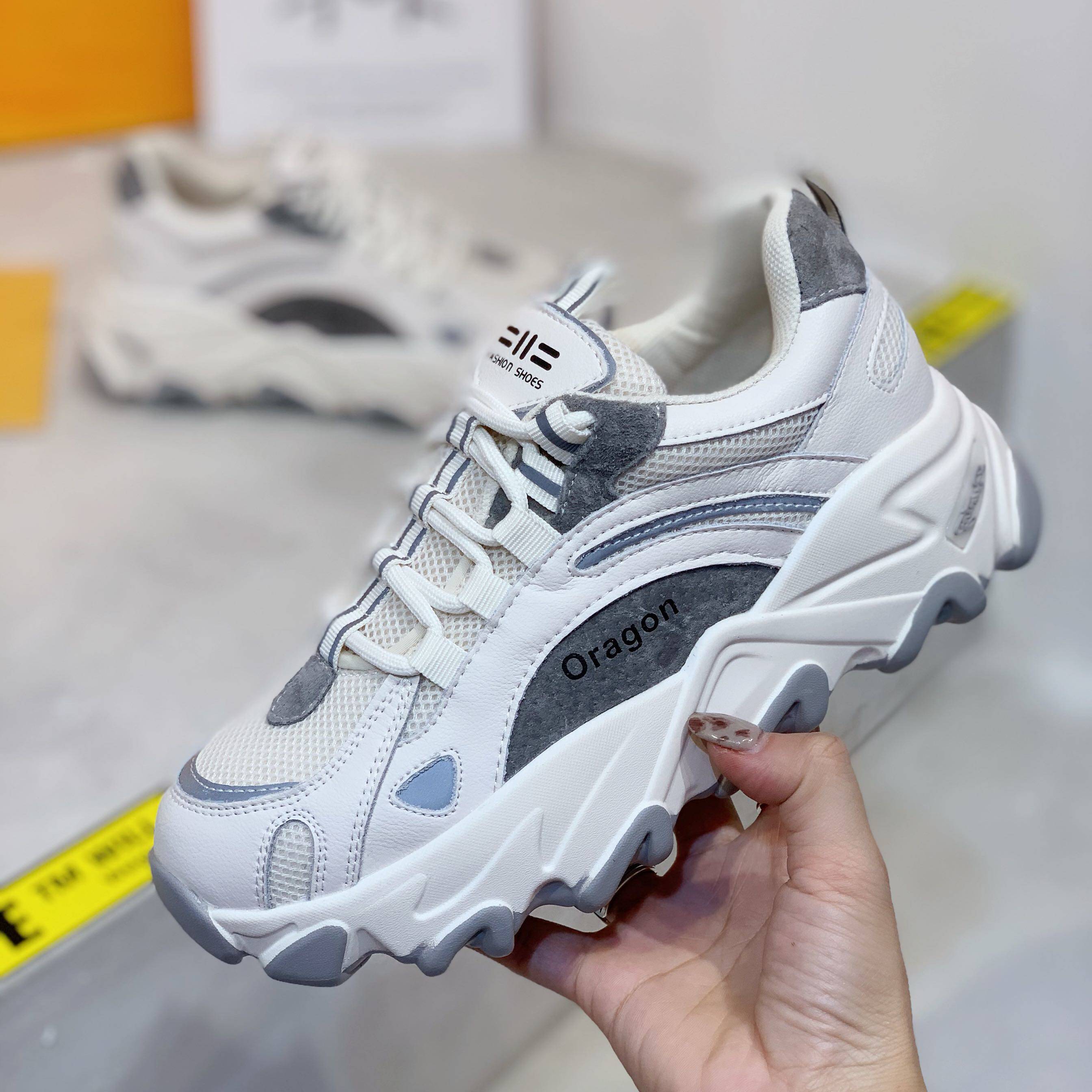 真皮老爹鞋女鞋2021春秋季新款厚底休闲运动鞋子百搭网红ins潮鞋