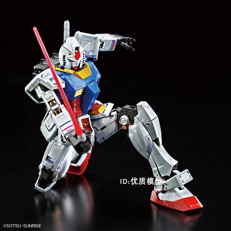 万代高达基地限定mg元祖rx-78-2钛合金电镀模型高达模型专区