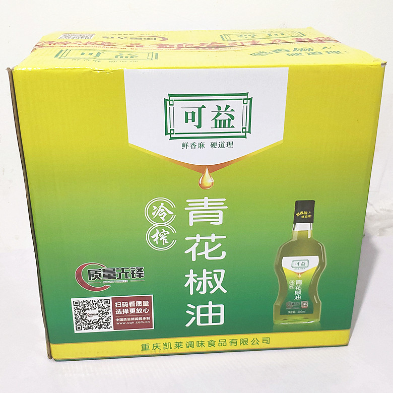 量大优惠可益冷鲜青花椒油400ml物理压榨榨油花椒油