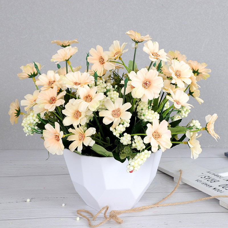 装饰仿真北欧小雏菊假花插花套装客厅摆放花艺仿真花