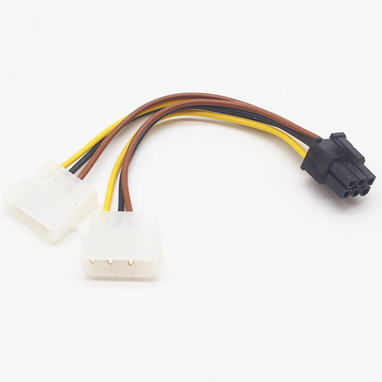 显卡电源线铜芯4pin6pin6pin6pin供电电线4转6p连接线