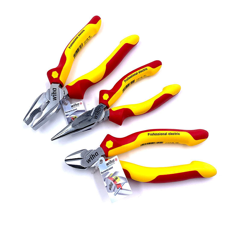 德国wiha威汉电工绝缘钢丝尖嘴钳斜口1000v进口钢丝钳