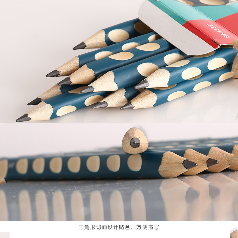 德国STABILO思笔乐322洞洞笔 小学生儿童三角粗杆洞洞铅笔HB素描铅笔学写字笔 绘画铅笔 - 图2