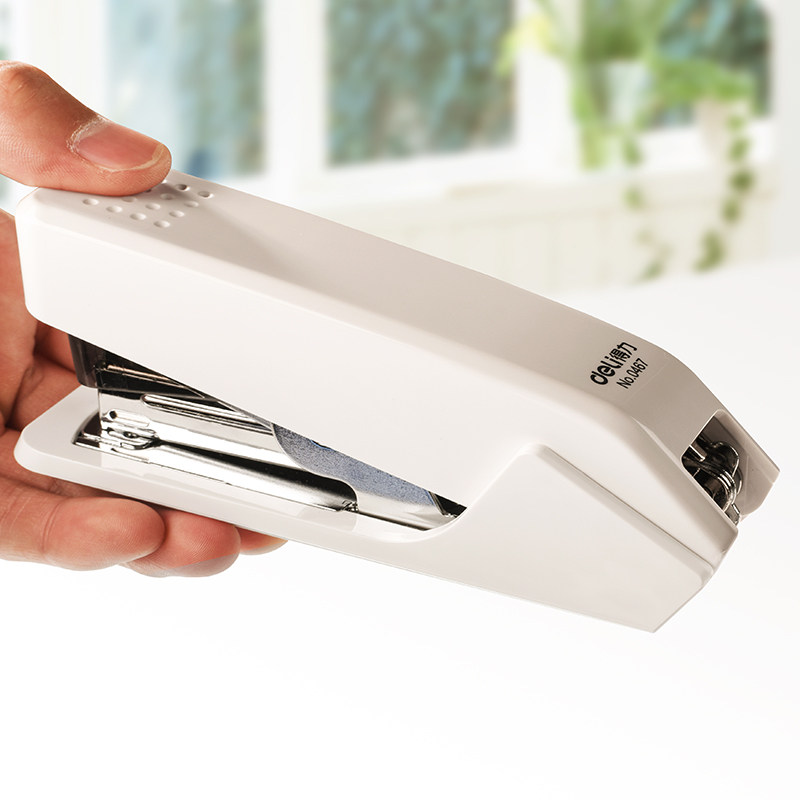 订书机得力小号钉书机同款装订机重型旋转用中号多功能订书机