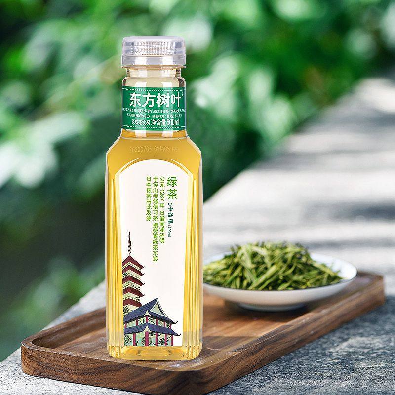 农夫山泉东方树叶绿茶500ml15瓶装整箱无糖卡路里热量茶饮料