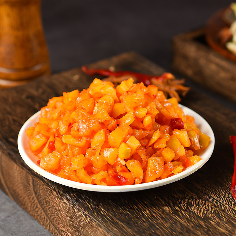 萝卜达福红油卜丁剁椒正味粒粒脆六味香辣早餐腌制