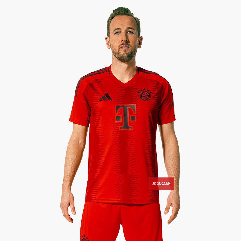 德甲2425赛季拜仁慕尼黑主场球衣9号凯恩基米希球迷版短袖足球服