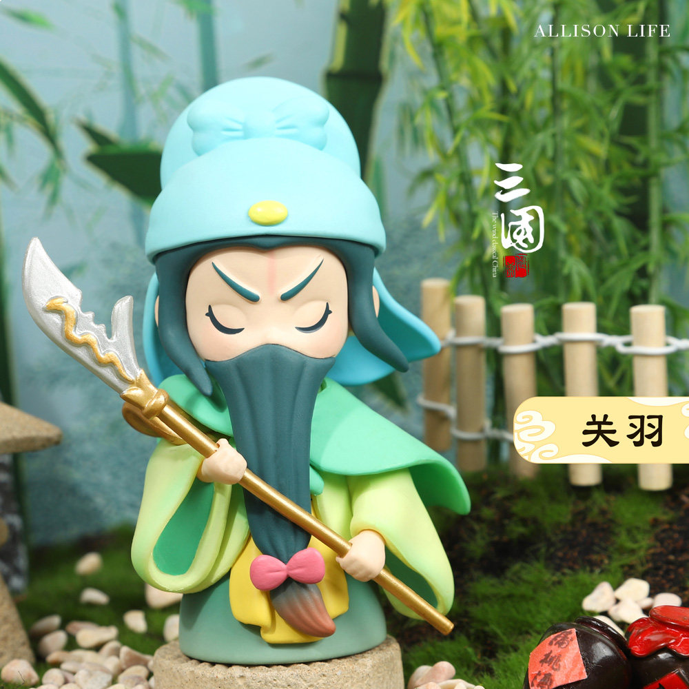 卡通印象三国演义系列人物盲盒摆件手办潮玩公仔玩偶潮玩盲盒