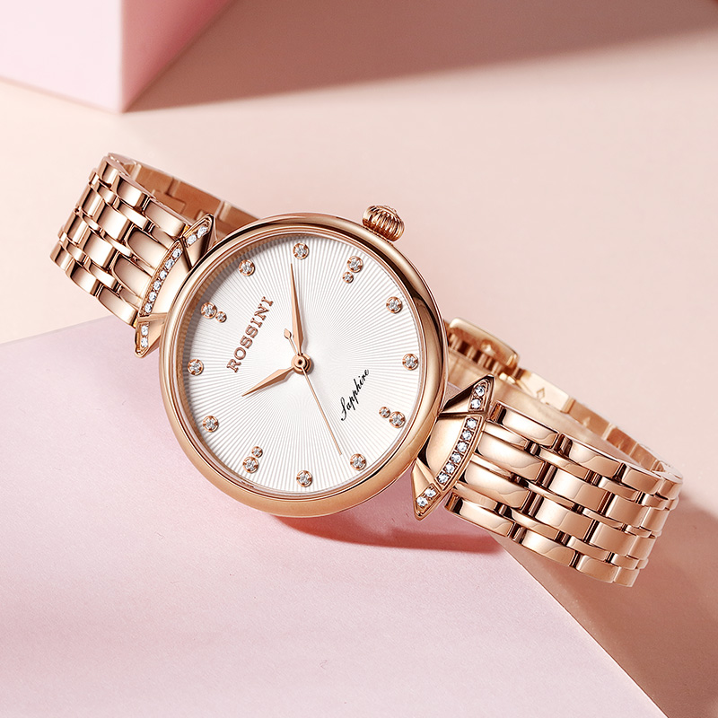 罗西尼典美系列小礼裙潮流时尚简约女表正品石英手表女6842
