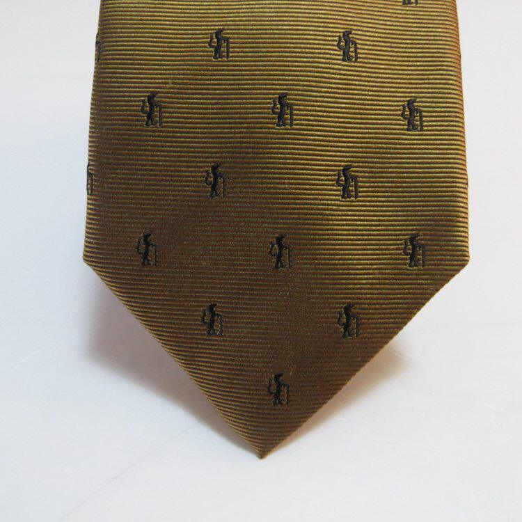 蓝豹领带土黄色商务桑蚕蚕丝面料特价领带