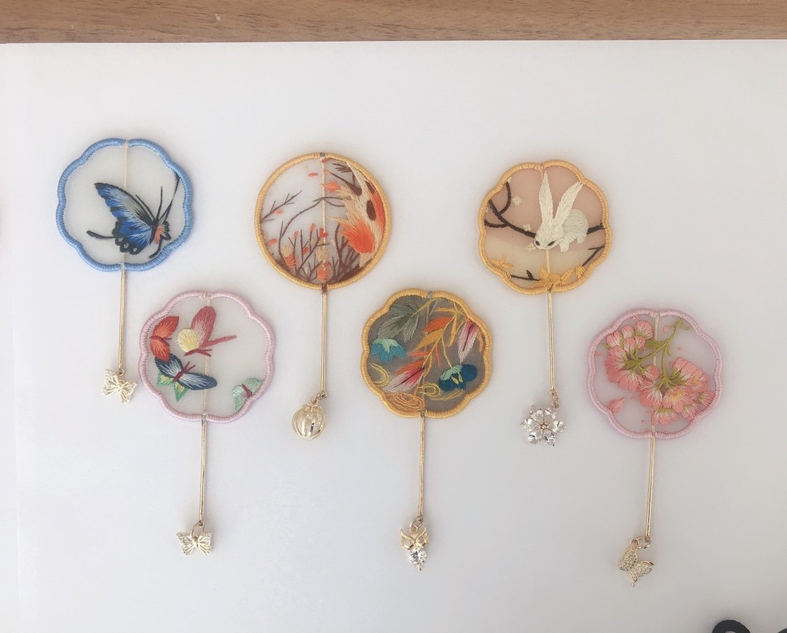 精致创意苏绣书签文创小礼礼品纪念品复古古典苏绣