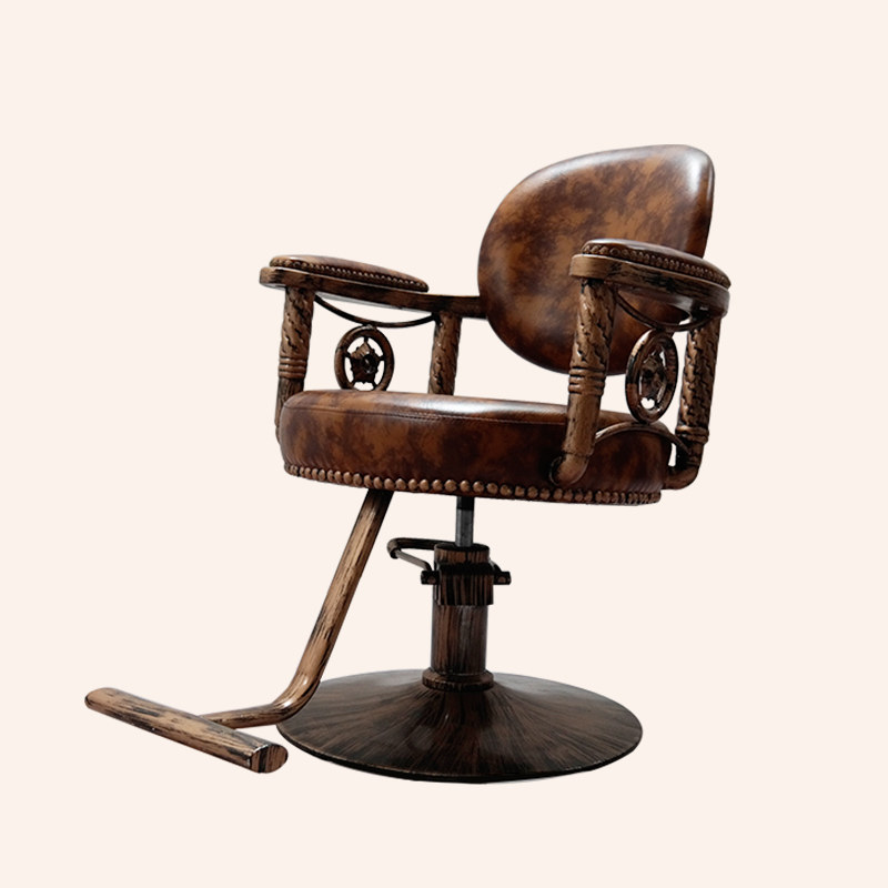 barber升降椅子胡椅子倒刮可放剪发复古理发店专用美发椅