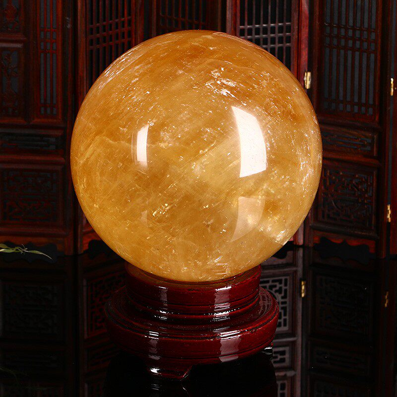 天然石创意原石摆设创意观赏黄水晶装饰办公室卧室摆件